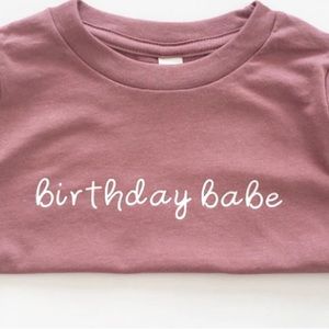 Mauve Birthday Babe T-shirt